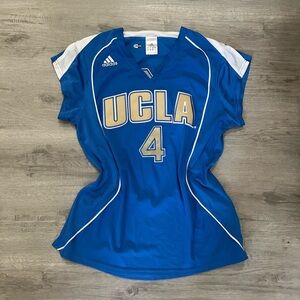 Vintage Adidas Women's Blue UCLA Top Sz L baseball shirt